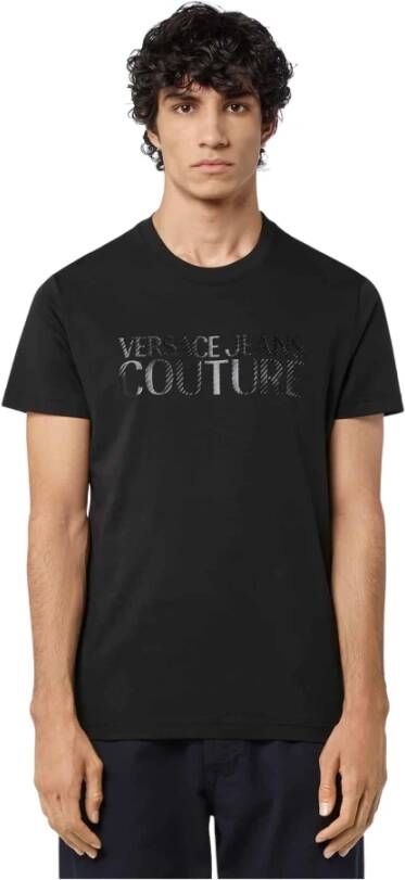 Versace Jeans Couture T-shirt logo pixel Zwart Heren