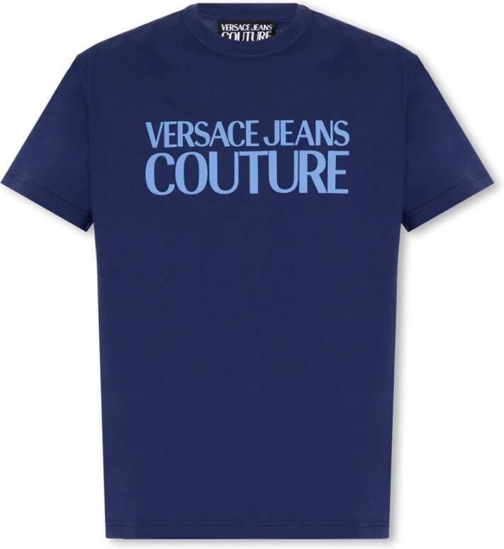 Versace Jeans Couture Blauw Heren T-shirt Stijlvol en Duurzaam Blue Heren