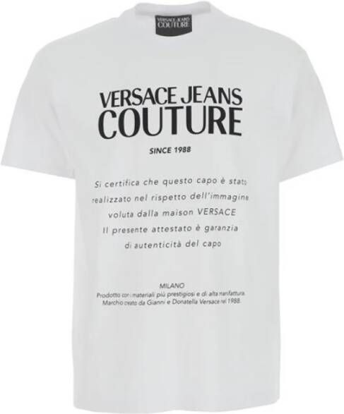 Versace Jeans Couture T-shirt met logo-print Wit Heren
