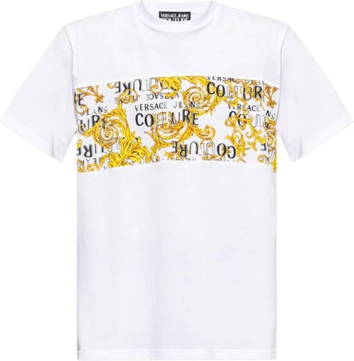 Versace Jeans Couture T-shirt met logo Wit Heren