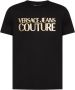 Versace Jeans Couture Logo Foil T-Shirt Katoenen Jersey Regular Fit Zwart Heren - Thumbnail 5