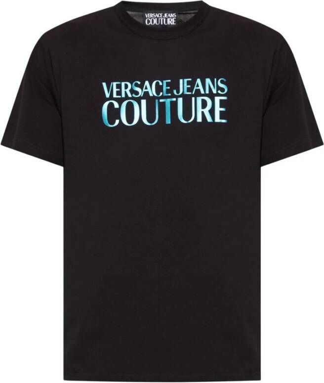 Versace Jeans Couture Zwarte T-shirts en Polos Stijlvolle toevoeging aan je garderobe Black Heren