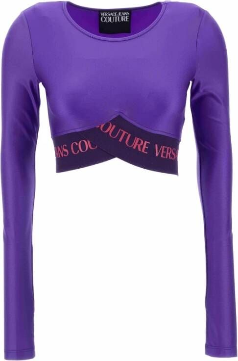 Versace Jeans Couture Long Sleeve Tops Purple Dames