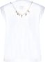 Versace Jeans Couture Mouwloos T-shirt met Logo-Charm White Dames - Thumbnail 1