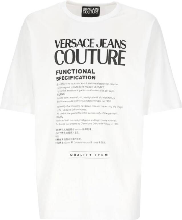 Versace Jeans Couture Korte Mouw T-shirt White Heren