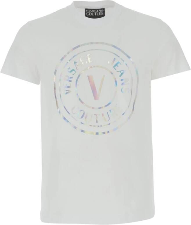 Versace Jeans Couture Korte Mouw T-Shirt Stijlvol en Comfortabel White Heren
