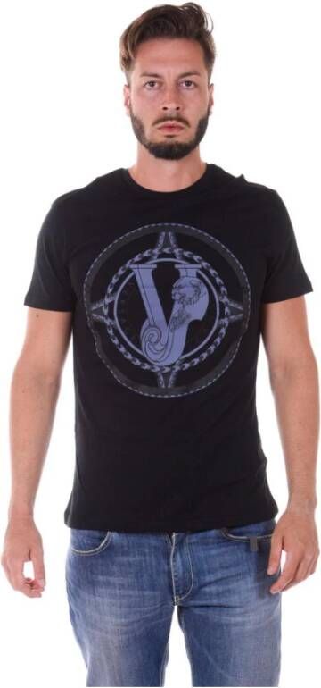 Versace Jeans Couture Stijlvol Luna T-shirt voor heren Black Heren