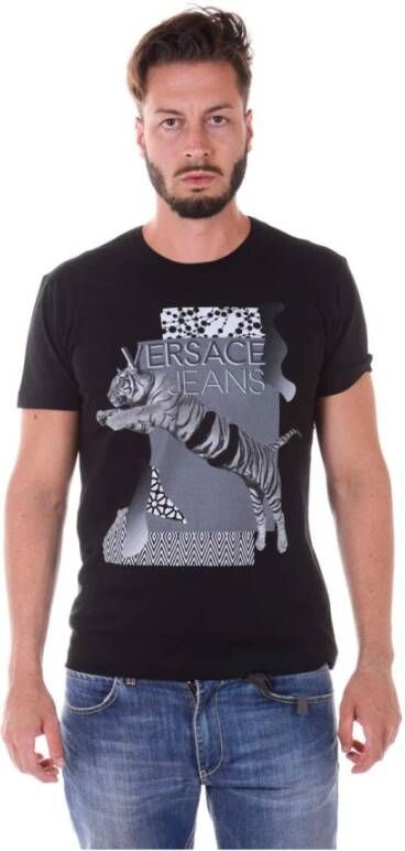 Versace Jeans Couture Mercury Design Heren T-shirt Black Heren