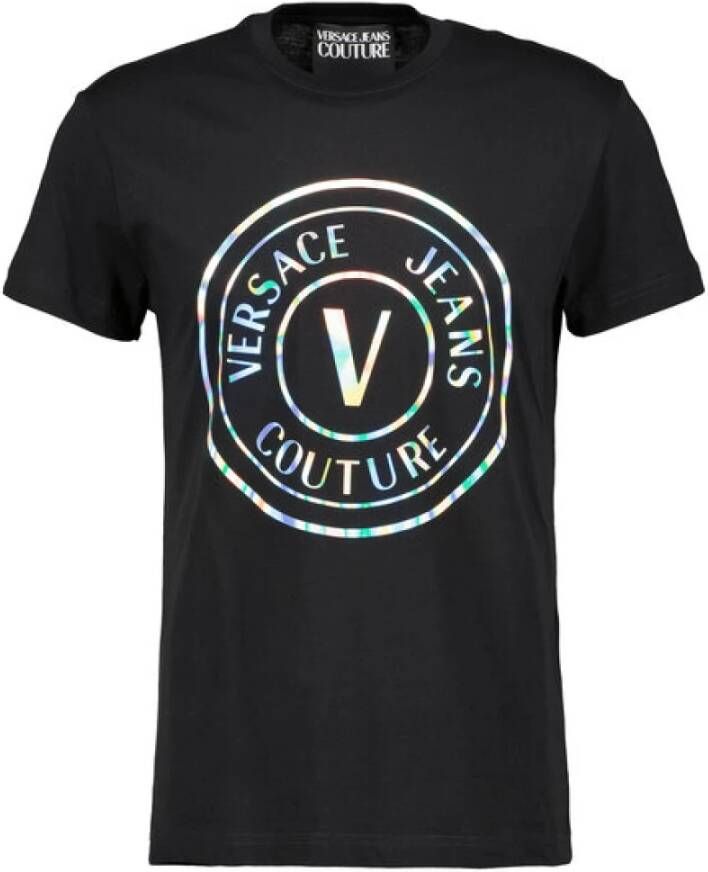 Versace Jeans Couture T-shirts and Polos Black Zwart Heren
