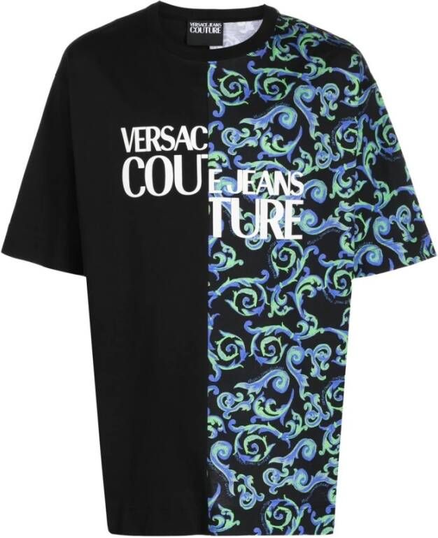 Versace Jeans Couture Luxe Logo T-Shirt voor Heren Black Heren