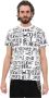 Versace Jeans Couture Witte Crew Neck T-shirt met All Over Logo Print White Heren - Thumbnail 9
