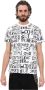 Versace Jeans Couture Witte Crew Neck T-shirt met All Over Logo Print White Heren - Thumbnail 7