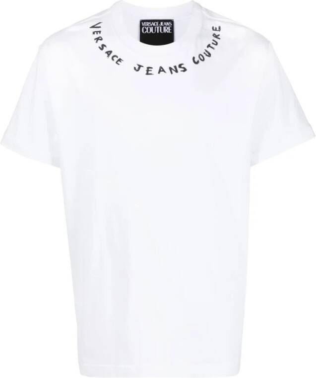 Versace Jeans Couture Verhoog je casual stijl met dit designer T-shirt White Heren