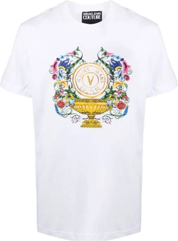 Versace Jeans Couture Upgrade je casual garderobe met stijlvol T-shirt White Heren