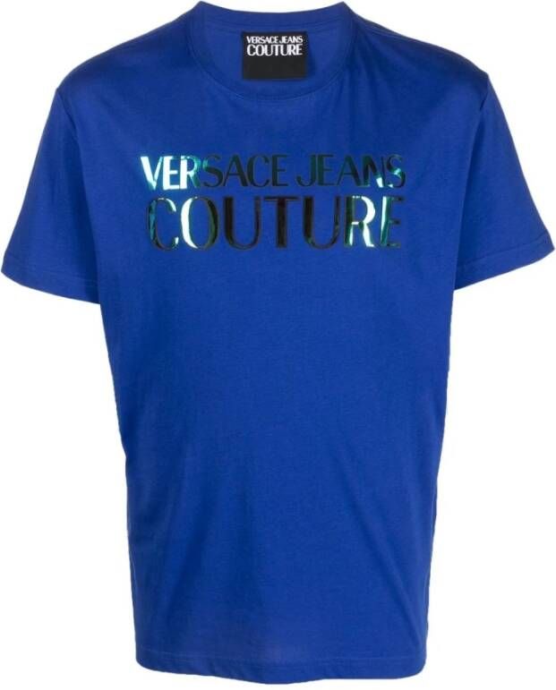 Versace Jeans Couture T-Shirts Blauw Heren