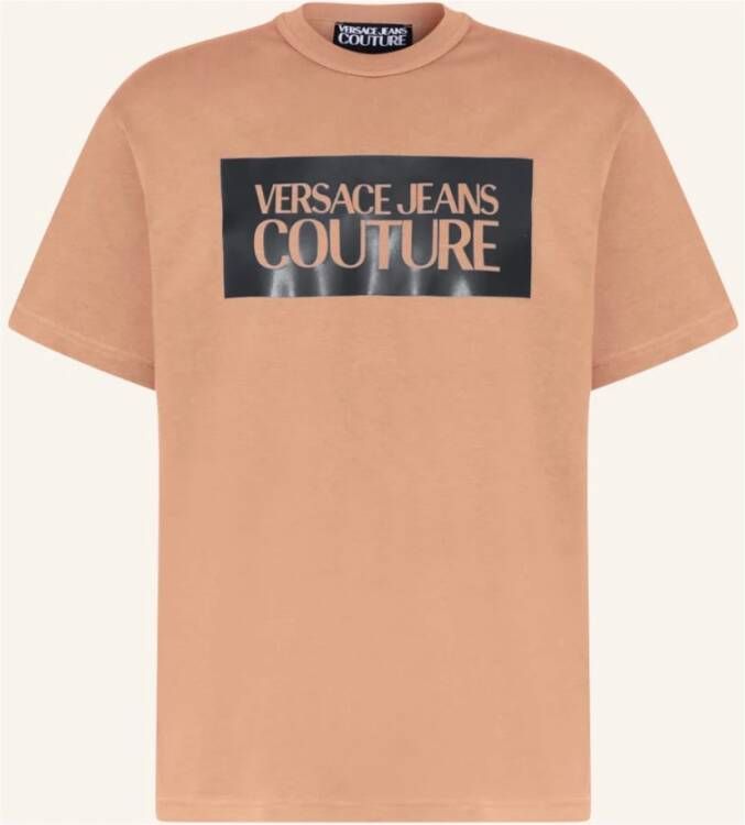 Versace Jeans Couture Iconisch Katoenen T-Shirt Versace Jeans Brown Heren