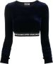 Versace Jeans Couture Stijlvolle Crop Top met Mouwen Blue Dames - Thumbnail 3