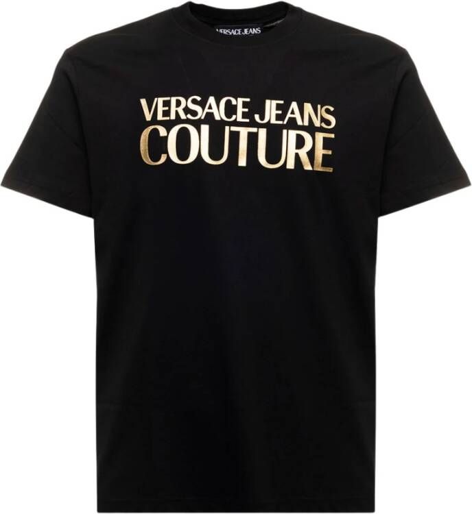 Versace Jeans Couture Logo T-shirt zwart 74Gaht01 Cj00T G89 Zwart Heren