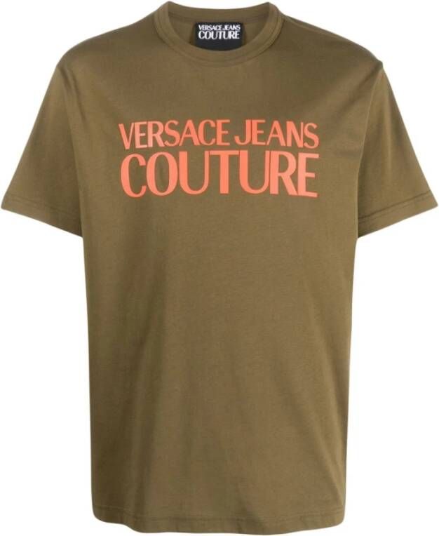 Versace Jeans Couture Groen Heren T-shirt Stijlvol en Duurzaam Green Heren