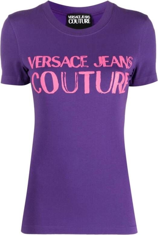 Versace Jeans Couture Designer T-shirts en Polos Purple Dames