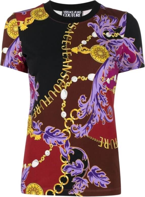 Versace Jeans Couture Chain Couture T-Shirt voor vrouwen Multicolor Dames