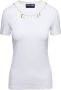 Versace Jeans Couture T-shirt met korte mouwen en verwijderbare charme ketting White Dames - Thumbnail 5