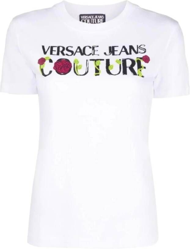 Versace Jeans Couture Stijlvolle T-shirt van White Dames