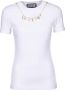 Versace Jeans Couture T-shirt met korte mouwen en verwijderbare charme ketting White Dames - Thumbnail 1