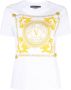 Versace Jeans Couture Katoenen T-shirt met korte mouwen en V-Emblem Chain White Dames - Thumbnail 3