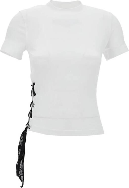 Versace Jeans Couture Elegante Witte Tops Collectie White Dames