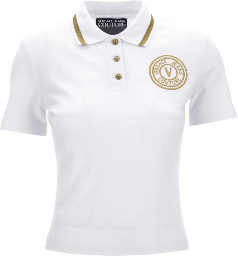 Versace Jeans Couture Witte Polo Shirt White Dames