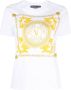 Versace Jeans Couture Katoenen T-shirt met korte mouwen en V-Emblem Chain White Dames - Thumbnail 3
