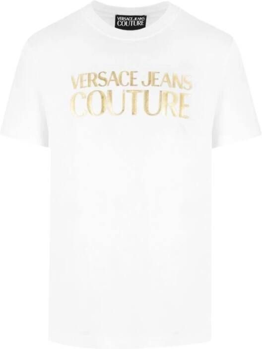 Versace Jeans Couture Stijlvolle T-shirts voor mannen en vrouwen White Heren