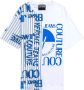 Versace Jeans Couture Wit en Blauw Grafisch Print T-shirt White Heren - Thumbnail 5