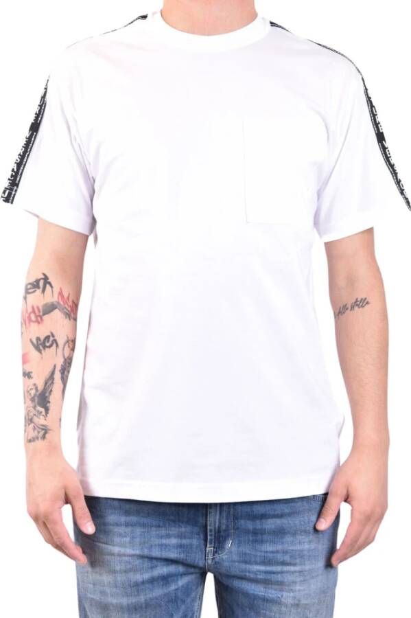 Versace Jeans Couture Wit Katoenen T-Shirt Stijlvolle Upgrade White Heren