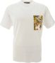 Versace Jeans Couture T-shirt girocollo con tasca e logo stampato uomo 73Gah6R0-Js099 Bianco Oro Wit Heren - Thumbnail 4