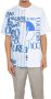 Versace Jeans Couture Wit en Blauw Grafisch Print T-shirt White Heren - Thumbnail 1