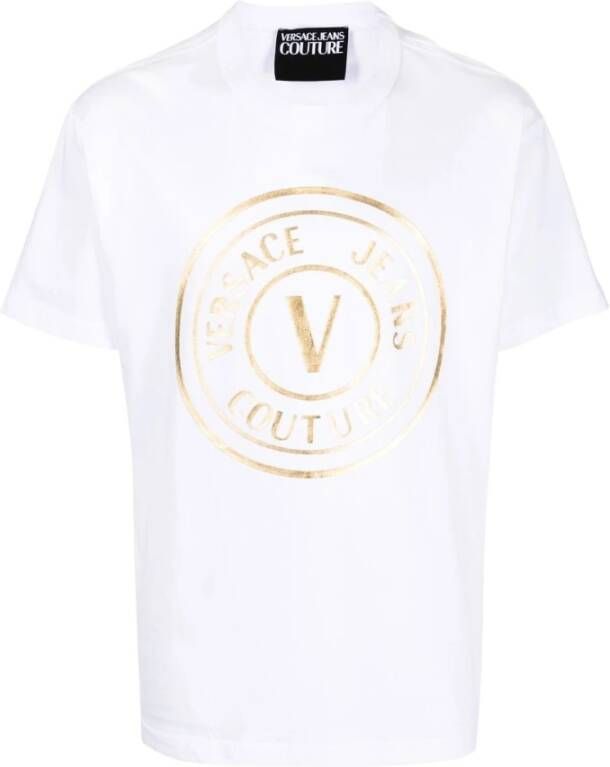 Versace Jeans Couture Stijlvol Wit T-Shirt voor Heren White Heren