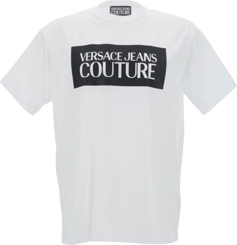 Versace Jeans Couture Katoenen Heren T-shirt Stijlvol en Comfortabel White Heren