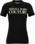 Versace Jeans Couture Witte Crewneck T-shirts en Polos met Logo Print White Dames - Thumbnail 1
