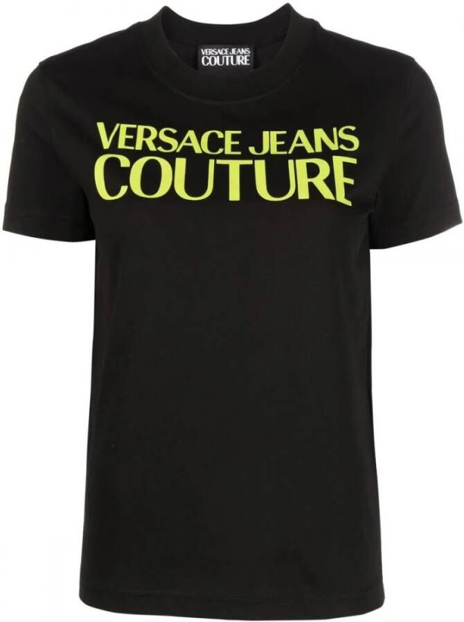 Versace Jeans Couture Luxe Zwarte Tops Collectie Black Dames