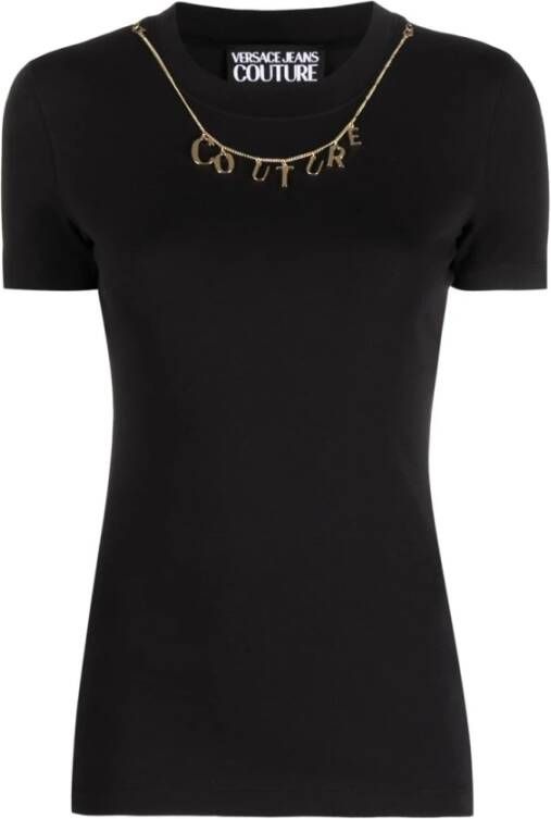 Versace Jeans Couture Zwarte Sweaters voor Modieuze Vrouwen Black Dames
