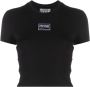 Versace Jeans Couture Jersey Stretch Slim Fit T-Shirt Black Dames - Thumbnail 1
