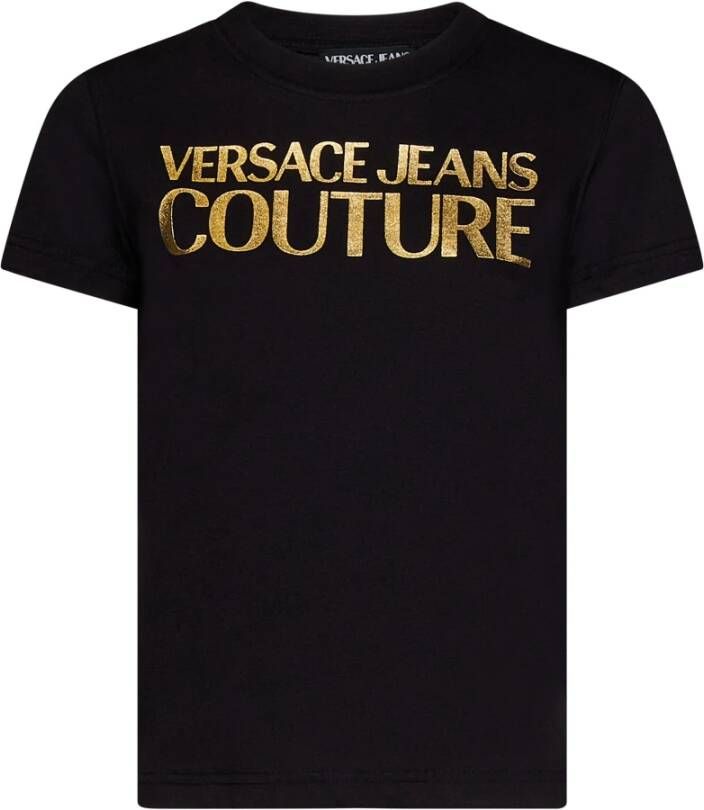 Versace Jeans Couture Zwarte T-shirts en Polos van Versace Jeans Black Dames