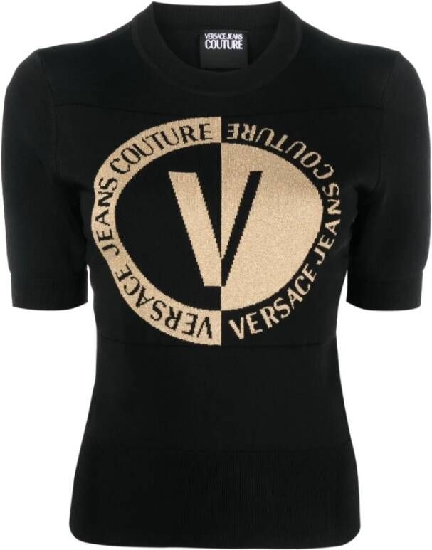 Versace Jeans Couture Zwarte Trui Black Dames