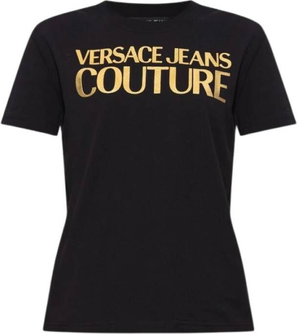 Versace Jeans Couture Zwarte T-shirts en Polos van Versace Jeans Black Dames