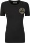 Versace Jeans Couture Zwarte Crewneck T-shirts en Polos met Logo Print Black Dames - Thumbnail 1