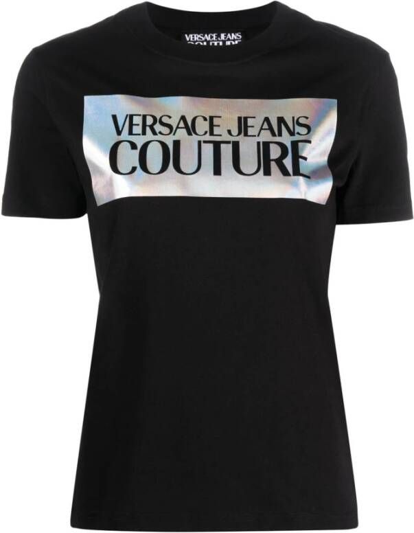 Versace Jeans Couture Zwart T-shirt Dameskleding Upgrade Black Dames