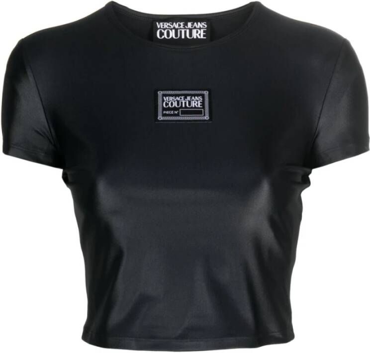 Versace Jeans Couture Zwart dames T-shirt Stijlvol en comfortabel Black Dames