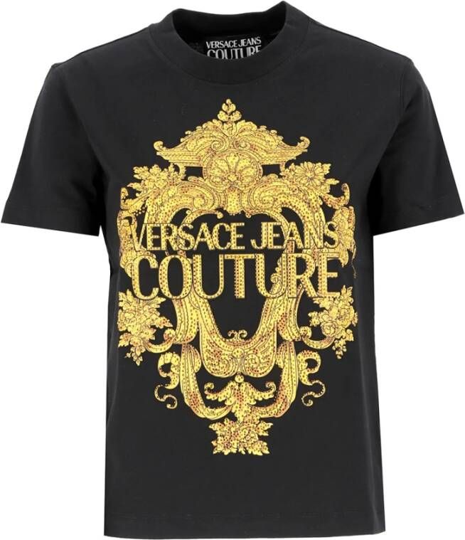 Versace T-shirt 73Hahp02 Cj01P 22 Zwart Dames